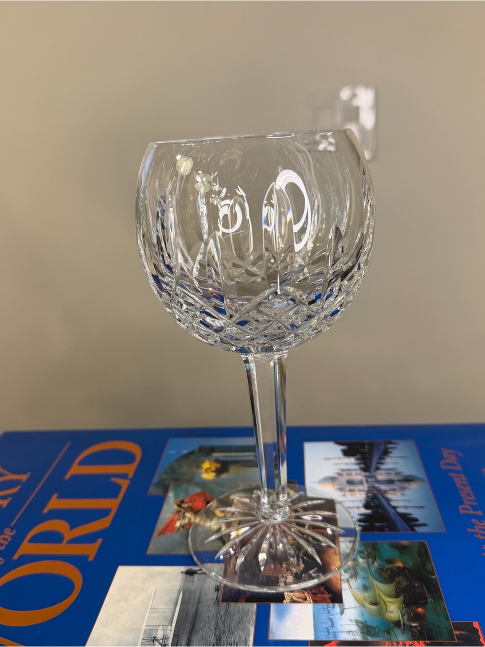 Waterford platinum Lismore Cut Crystal Wine Glass - Clear